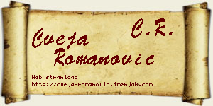 Cveja Romanović vizit kartica
